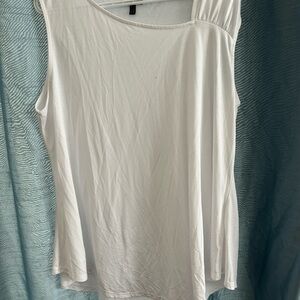 MARBLE white dressy muscle top - XL- new or like new